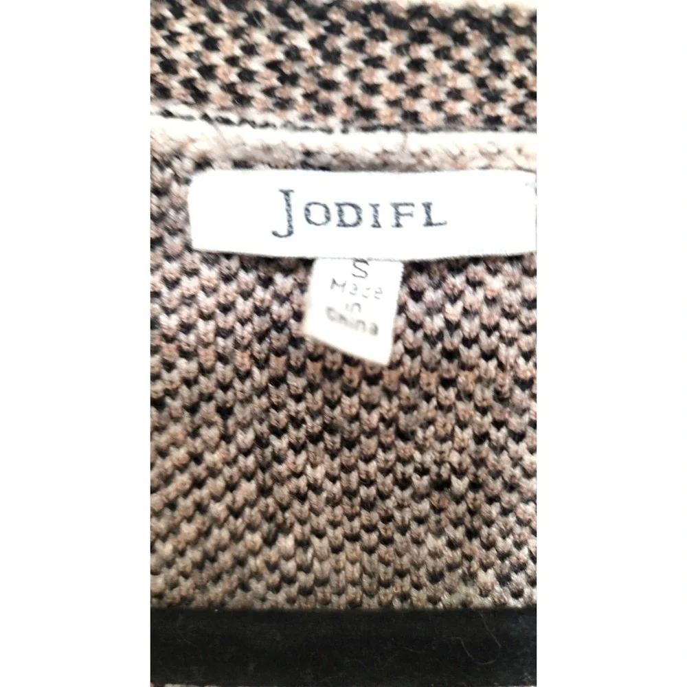 Jodifl Leopard Print Open Front Cardigan‎ Sweater With Pockets